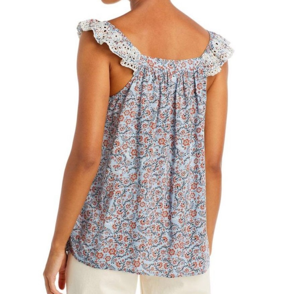 Fever Floral Spring/Summer Ruffle Top Multi Sizes NWT - Picture 3 of 10